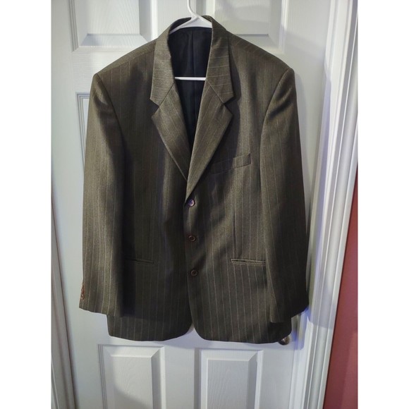 Di Palma Blazer Jacket Size 44R Brown Multicolor Stripes - Picture 1 of 9